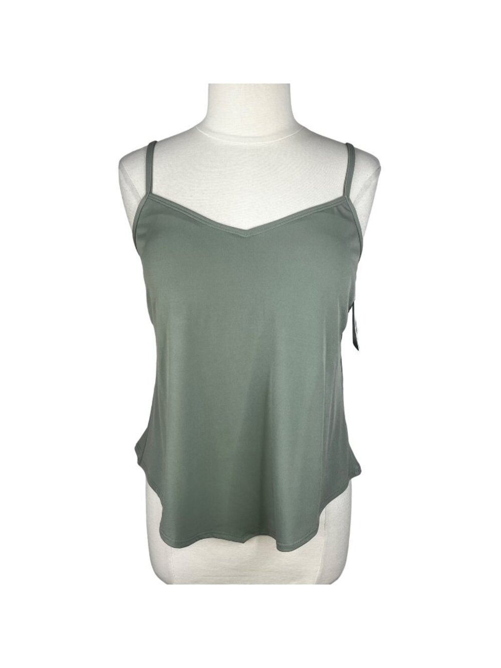 American Beach Swim Tank Top Tankini 2X Green New Adjustable Strap
